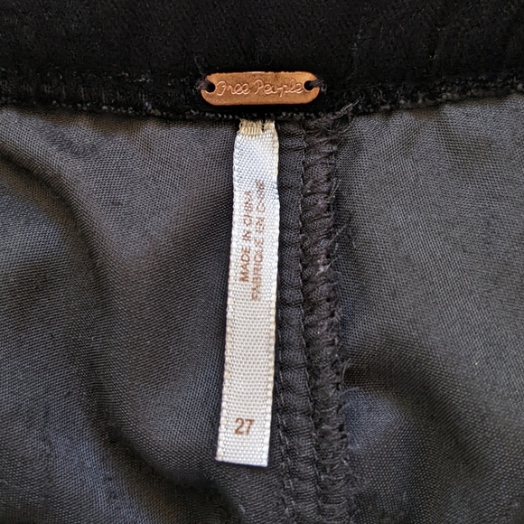Free People Black Velvet Overalls | Size 27 - Picture 2 of 13